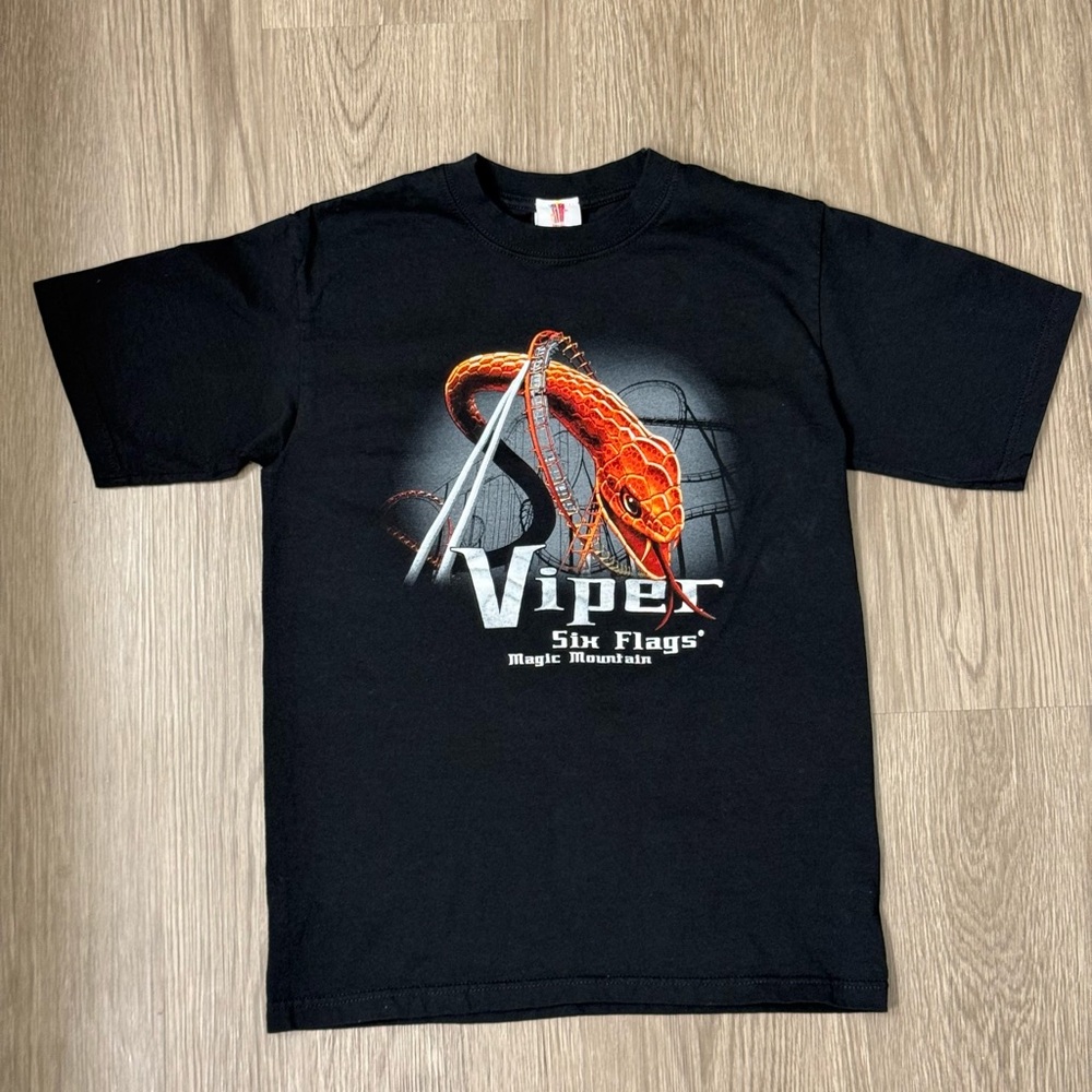 Viper Six Flags Kids Black T-Shirt
